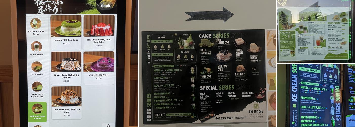 Kyoto Matcha Menu