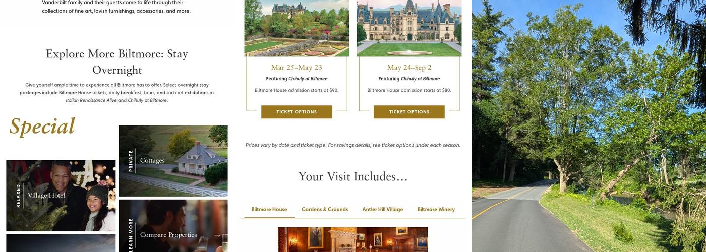 Biltmore Estate Winery Menu