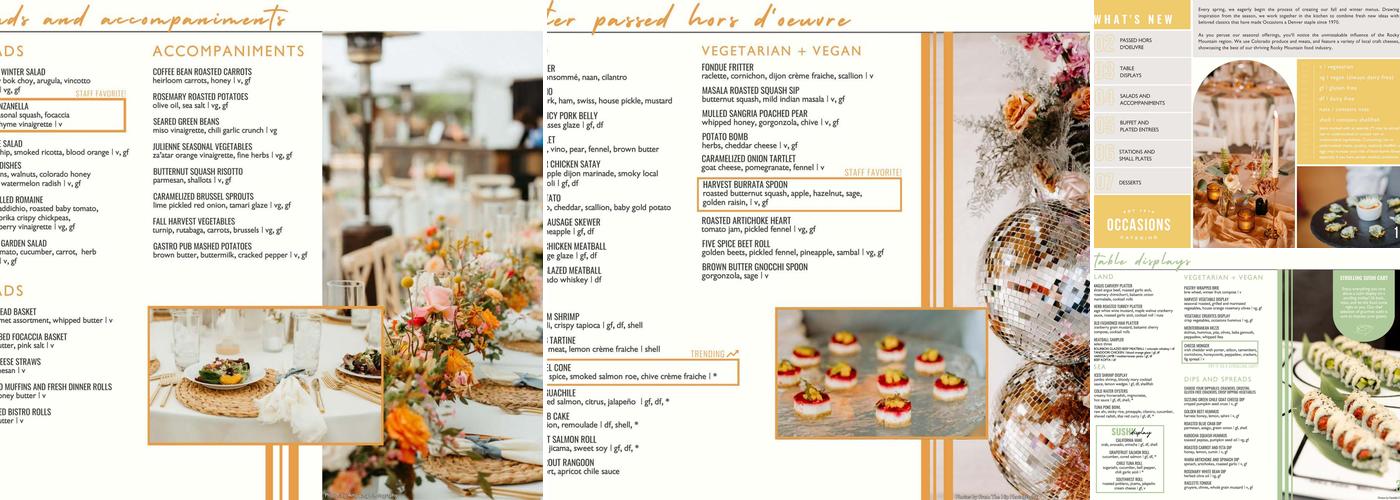 Occasions Catering Menu