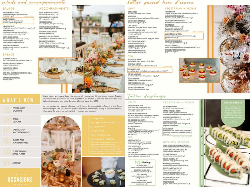 Occasions Catering Menu