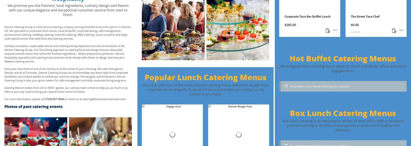 Denver Catering Group Menu