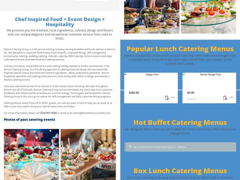 Denver Catering Group Menu