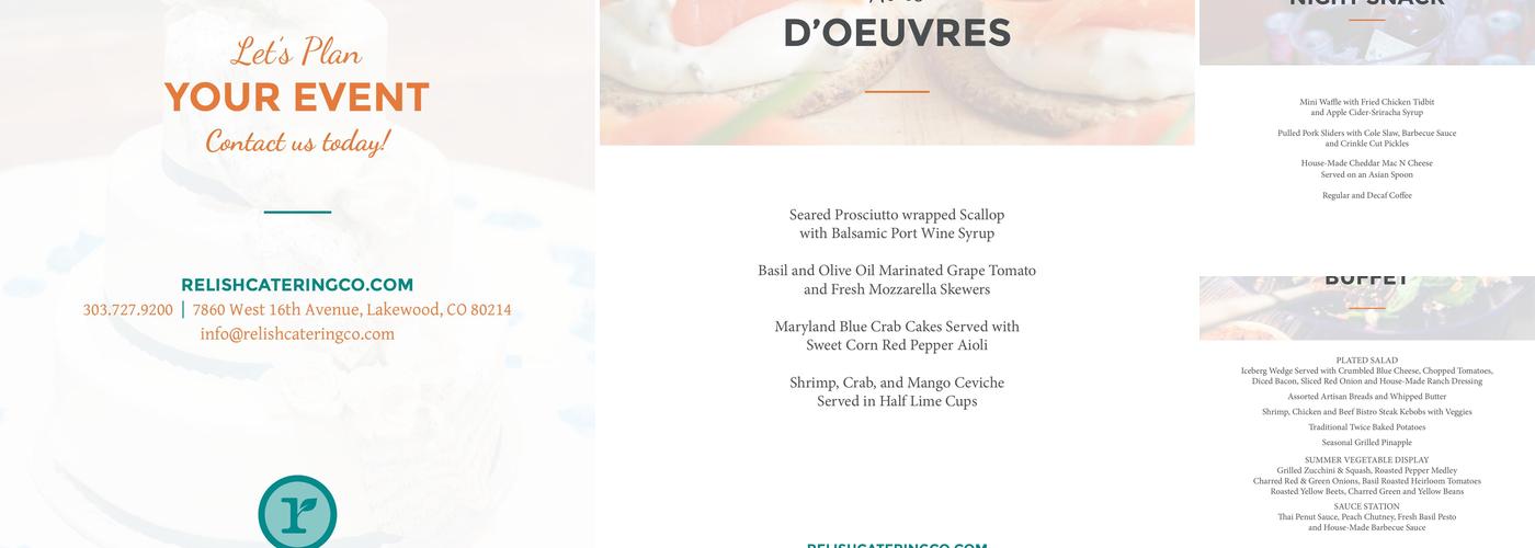 Relish Catering & Events Menu