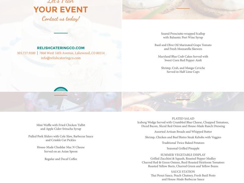 Relish Catering & Events Menu