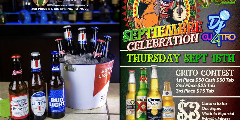 Agave Bar and Nightclub Menu