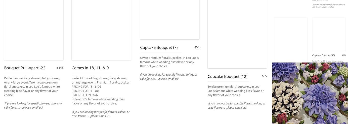 Sweet Loo Loo's Menu