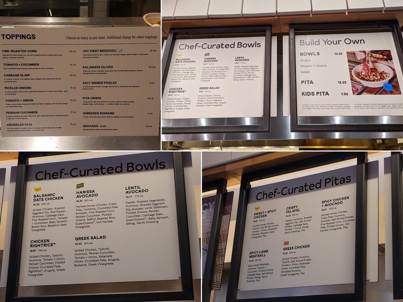 CAVA Menu