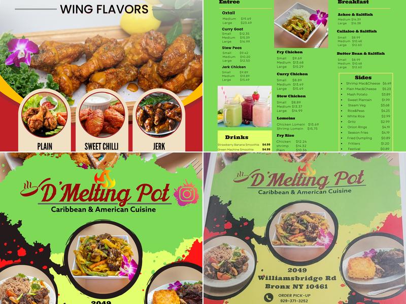 D'Melting Pot Menu