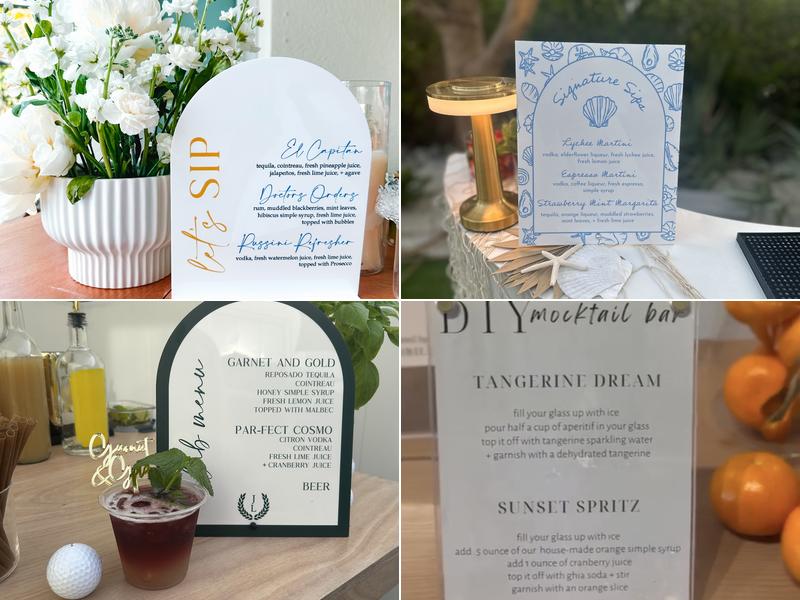 Skye Mobile Bar Menu