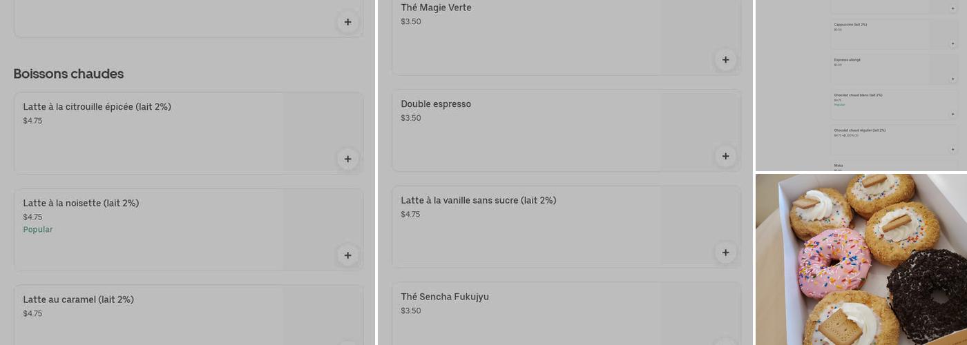 Beiko La Boîte à Beignes, Beauport Menu