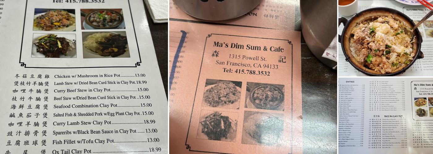 Ma's Dimsum & Cafe Menu