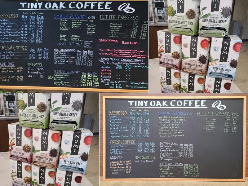 Tiny Oak Coffee Menu