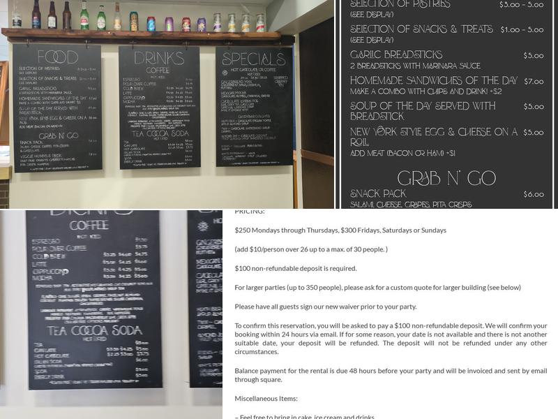 Sugar Space Cafe Menu