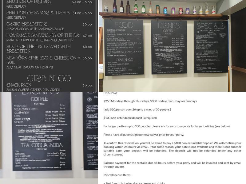 Sugar Space Cafe Menu