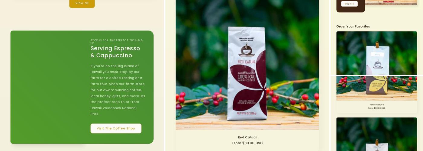 Miranda's Farms Coffee Shop Menu