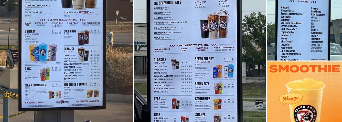 7 Brew Coffee Menu