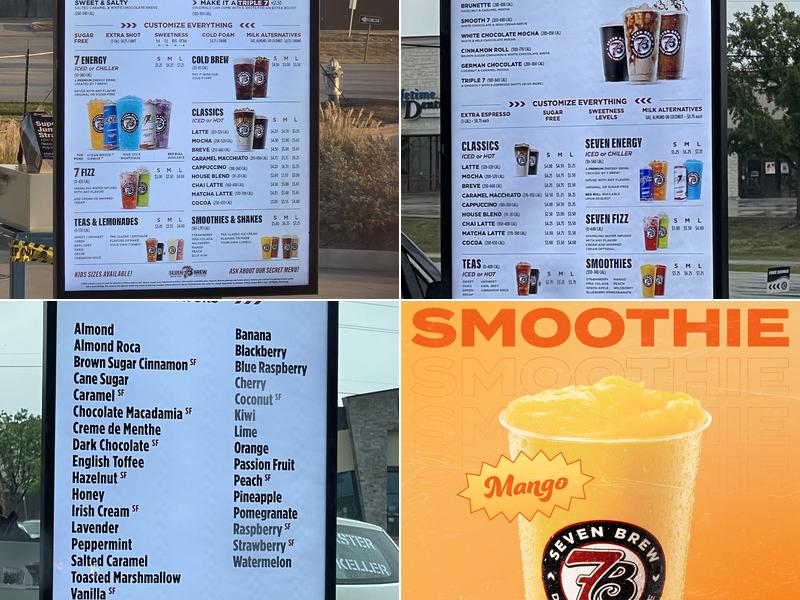 7 Brew Coffee Menu
