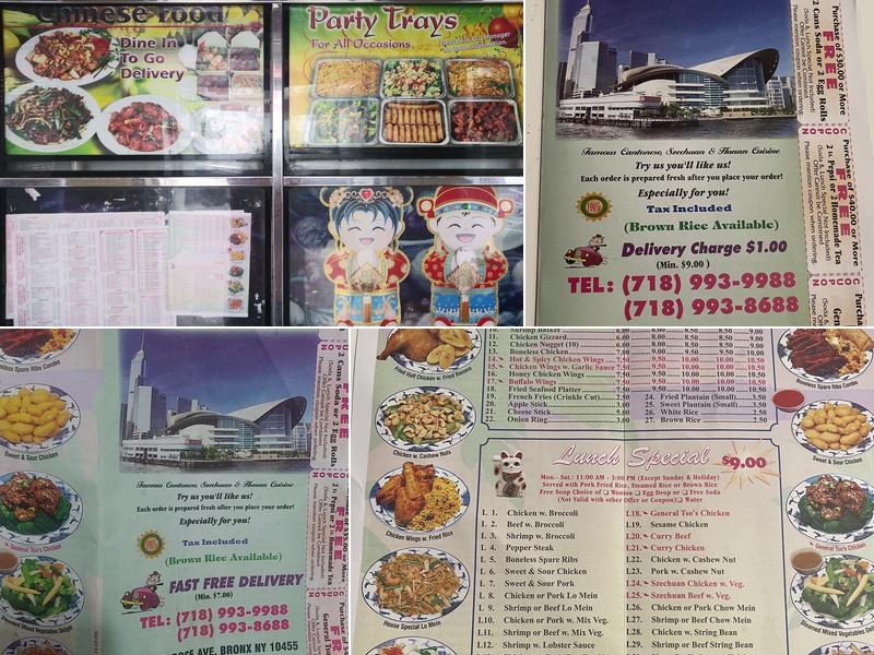 Hong Kong Menu
