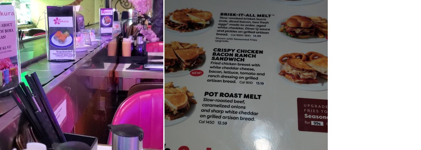 The Burger Den Menu