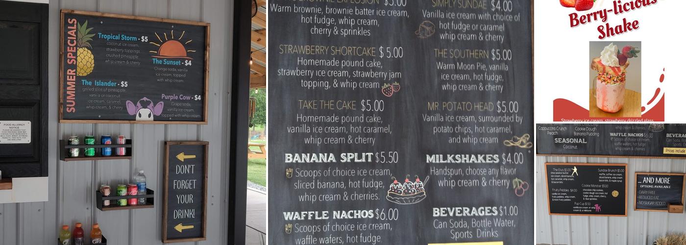 The Scoop @ Willow Oak Farms Menu