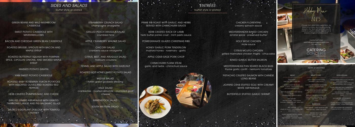 BG Catering Concepts Menu