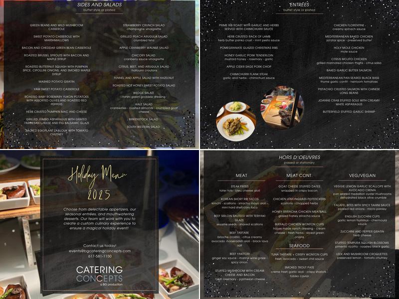 BG Catering Concepts Menu