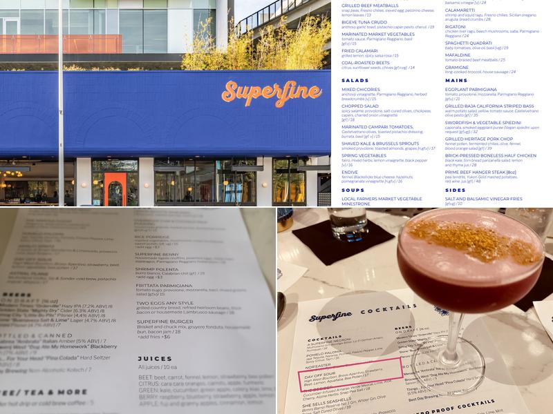 Superfine Playa Menu