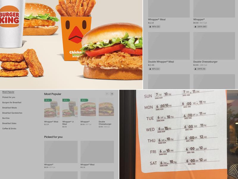 Burger King Menu