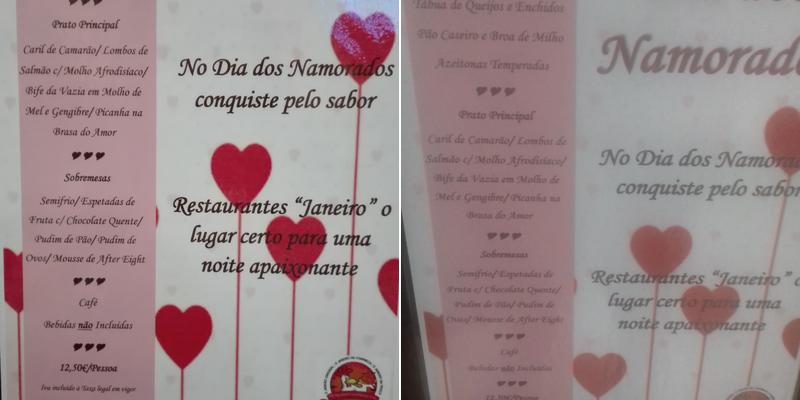 O Janeiro da Praça Menu