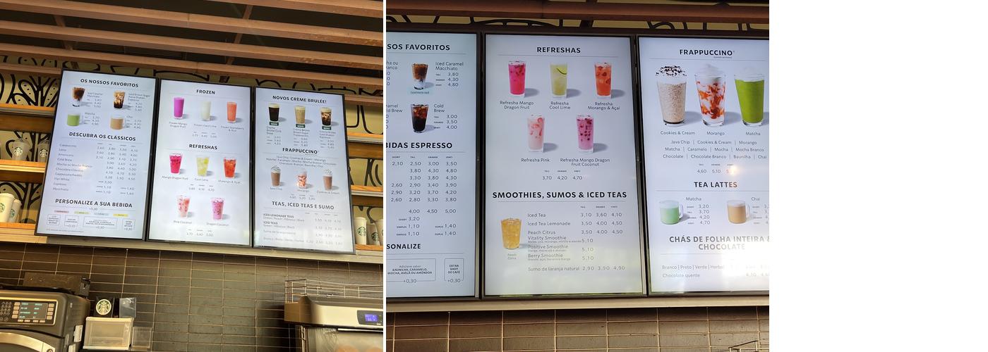 Starbucks Menu