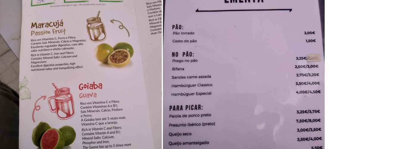 Oficina Caffe Menu