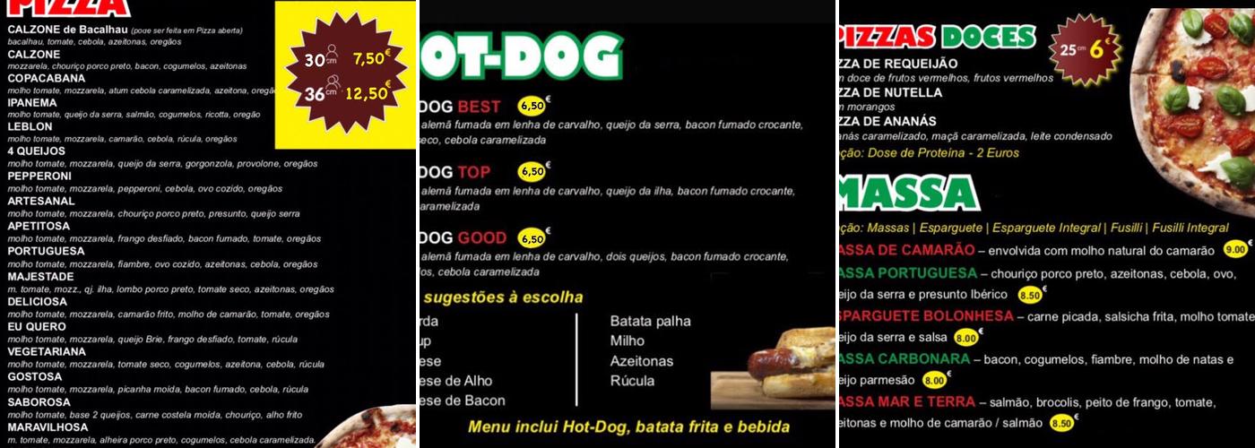 Museu Da Pizza Menu
