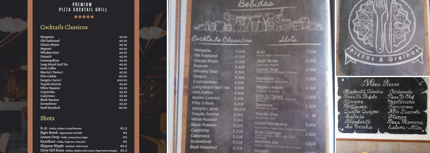 Pizza's & Grelhas Menu