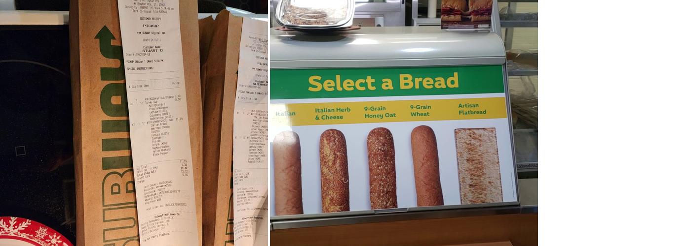 Subway Menu