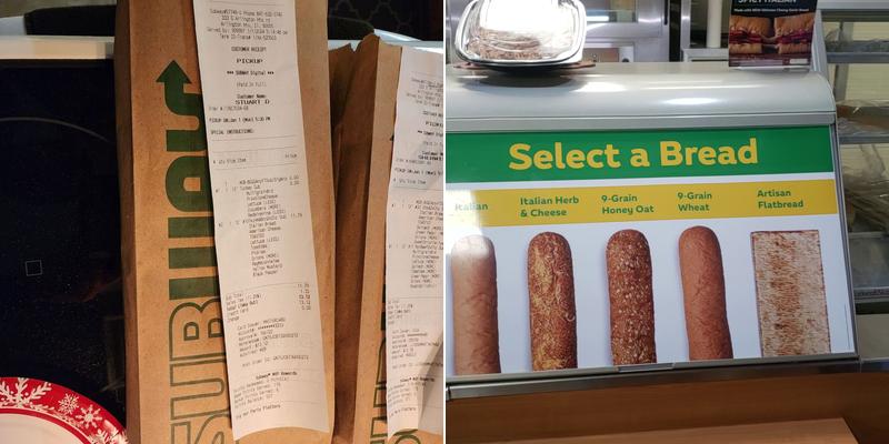 Subway Menu