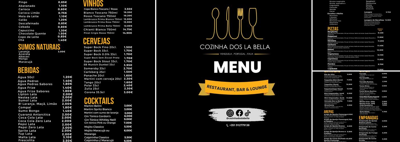 Cozinha Dos La Bella Menu