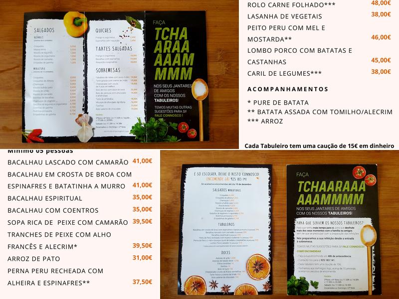 Sabores de Maria Take-Away Menu