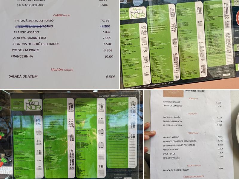 Paparoca da Foz Menu