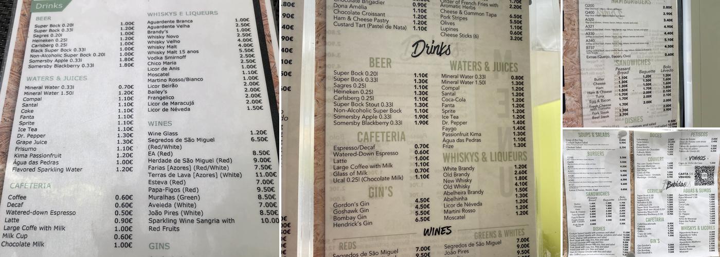 Cockpit Bar & Kitchen Menu