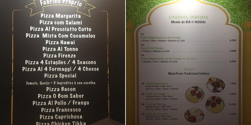 O Bom Sabor - Taste of India Menu