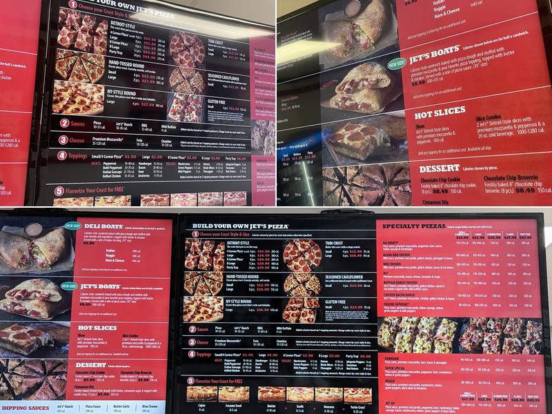 Jet’s Pizza Menu