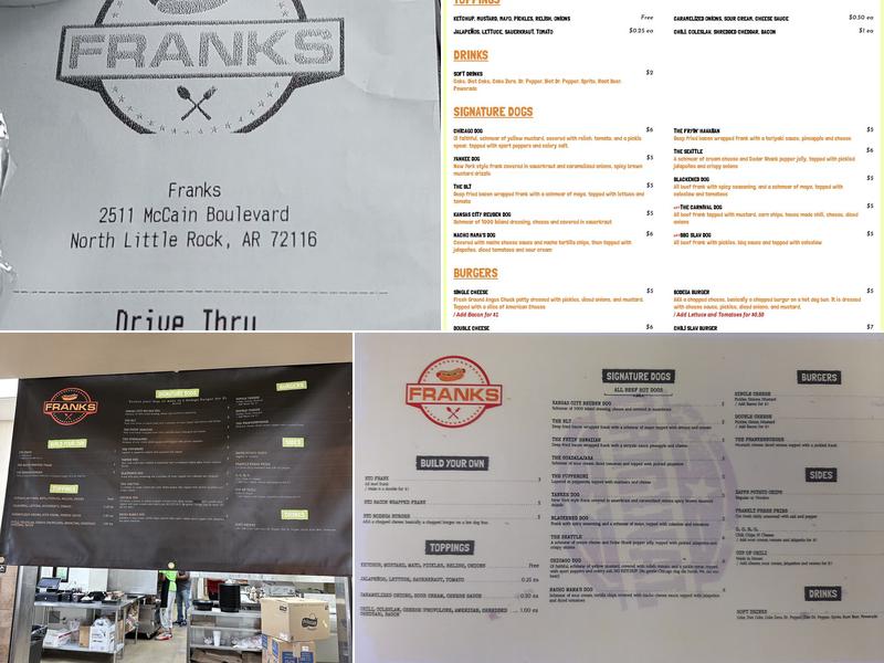 FRANKS Menu