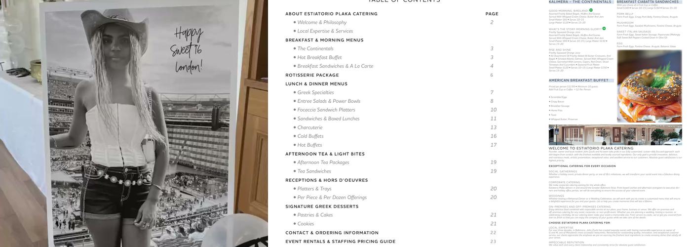 Estiatorio Plaka Menu