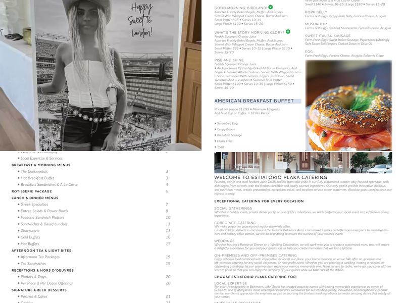 Estiatorio Plaka Menu