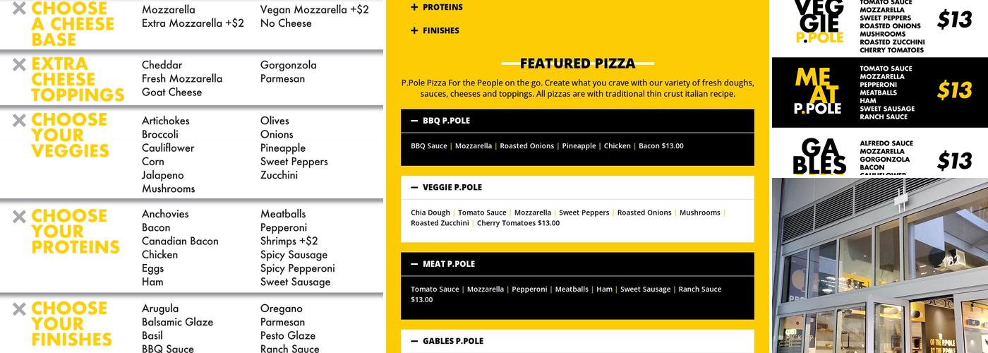 P.Pole Pizza Menu