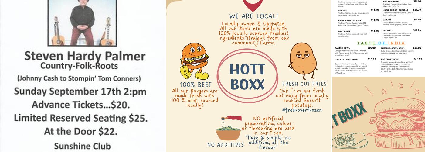 Hott Boxx Vegreville Menu