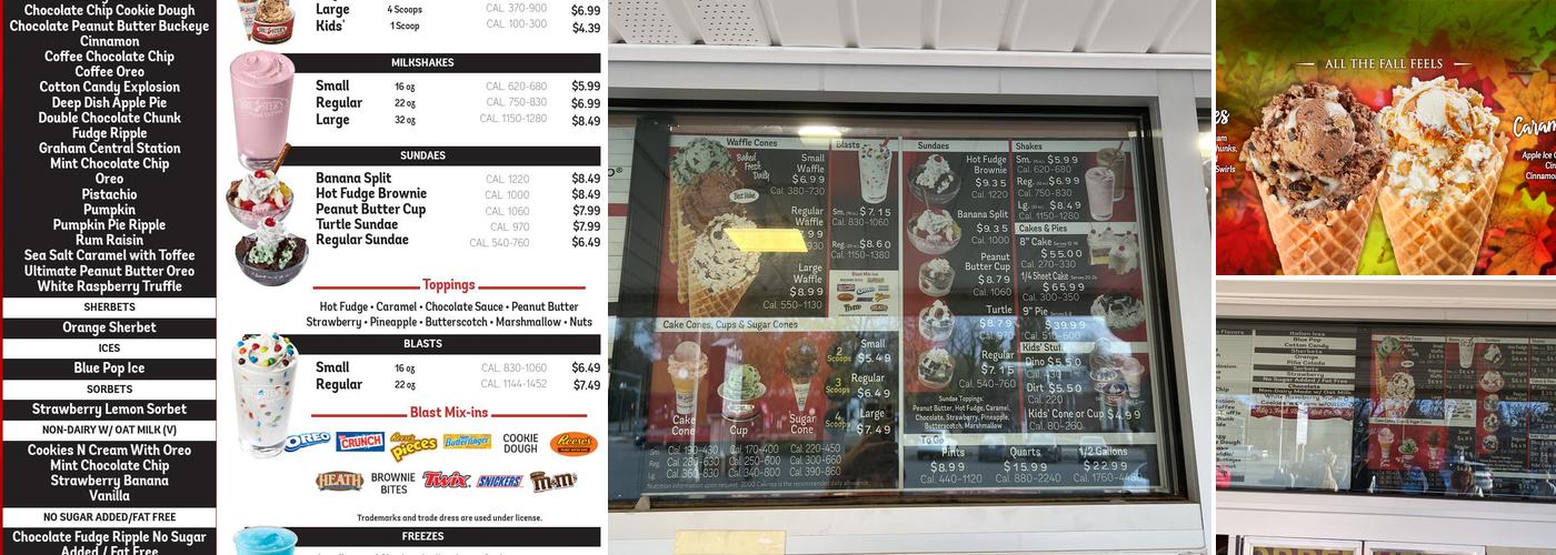 Bruster's Real Ice Cream Menu