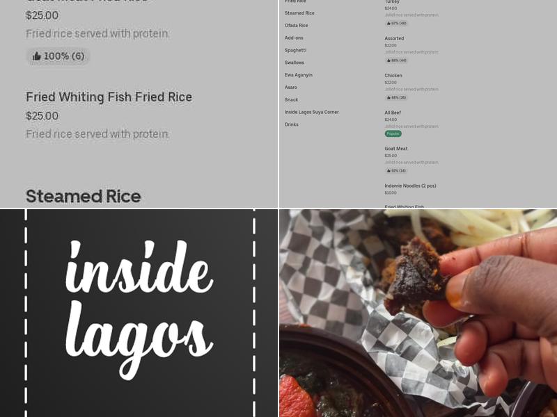 Inside Lagos Kitchen Menu