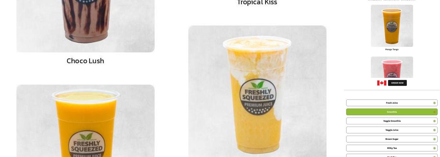 Freshly Squeezed Menu