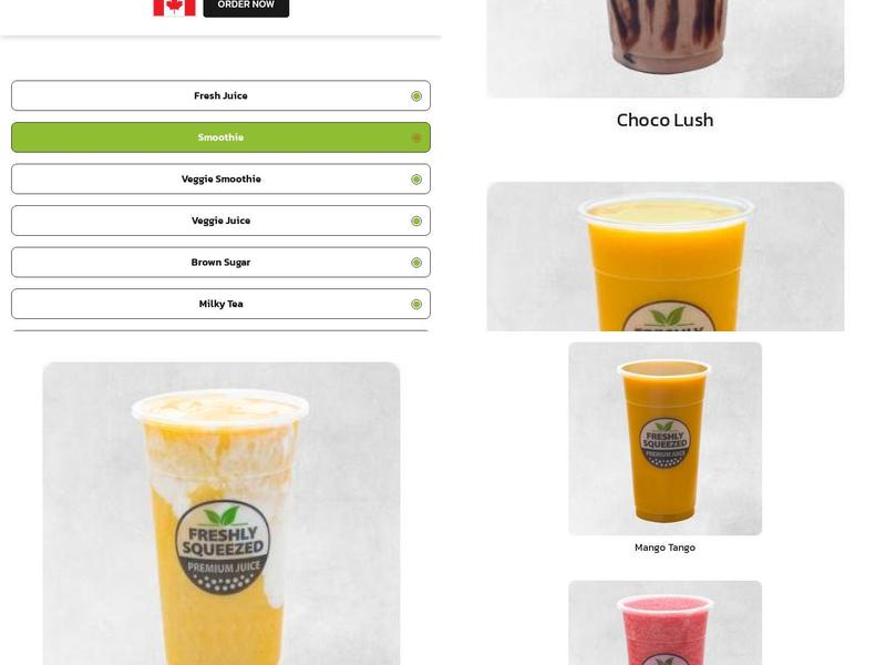 Freshly Squeezed Menu